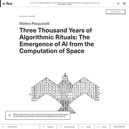 Week 1: The Machine Eye — Three Thousand Years of Algorithmic Rituals: The Emergence of AI from the Computation of Space