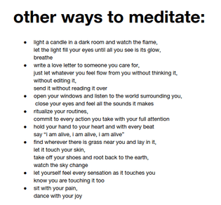 Other Ways to Meditate