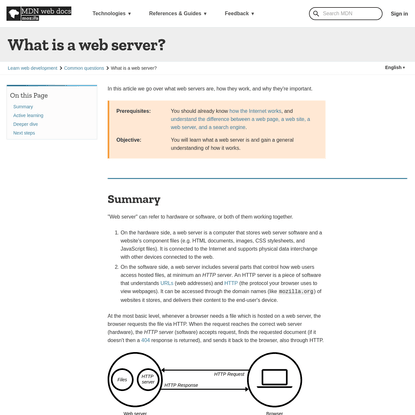 What is a web server?