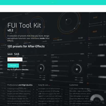 FUI Tool Kit - Presets For After Effects