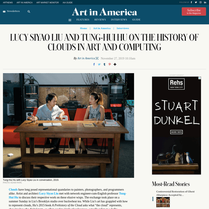 Lucy Siyao Liu and Tung-Hui Hu on the History of Clouds in Art and Computing