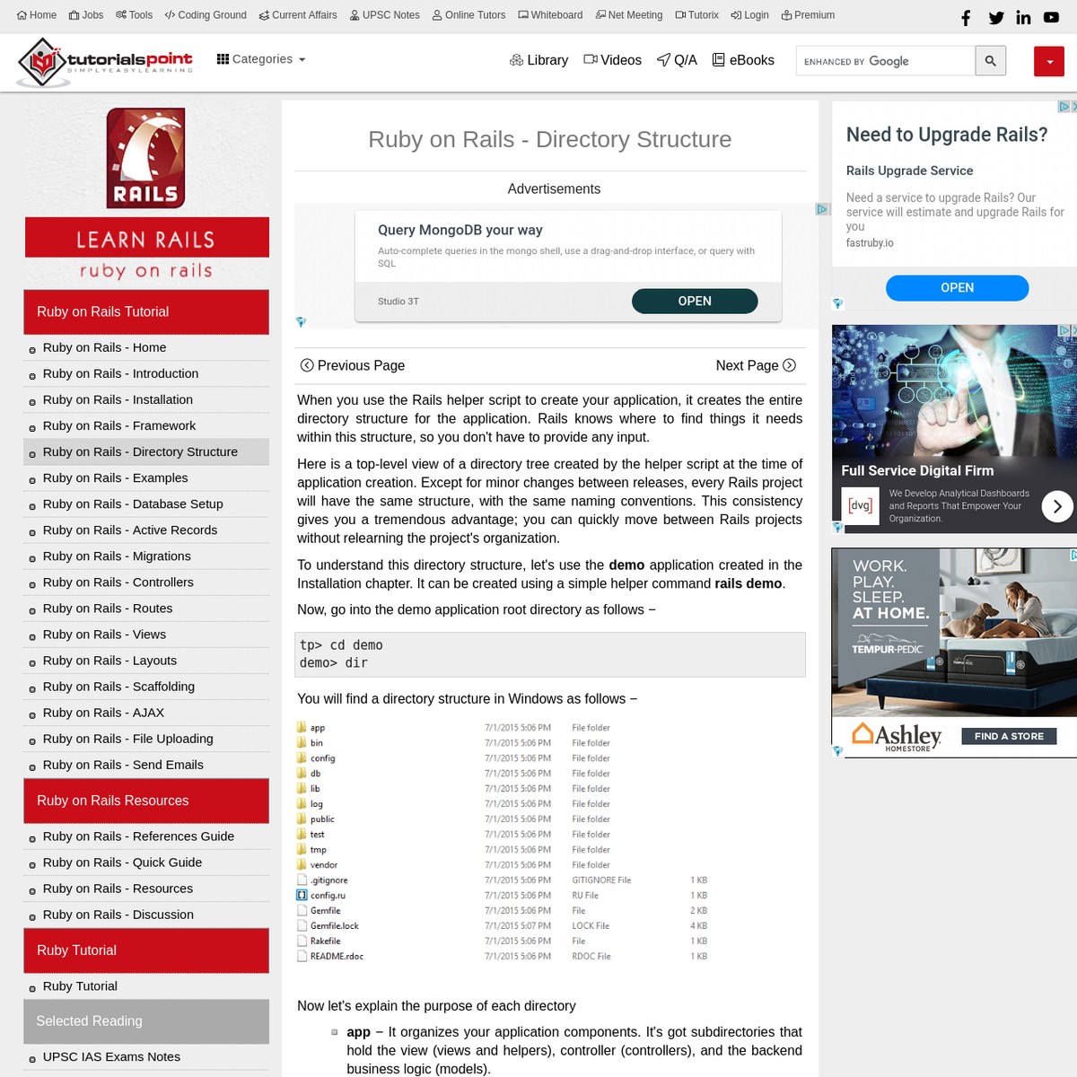 Ruby on Rails Directory Structure — Are.na