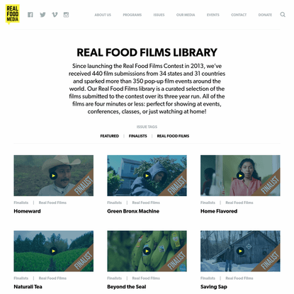 Real Food Films Library - Real Food Media