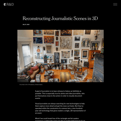 Reconstructing Journalistic Scenes in 3D | The New York Times - Research &amp; Development