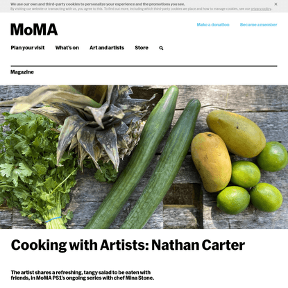 Cooking with Artists: Nathan Carter | Magazine | MoMA