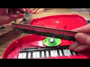 Circuit bending a toy mini piano