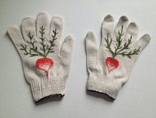radish gardening gloves