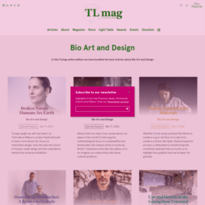 Bio Art and Design Archives - TLmagazine