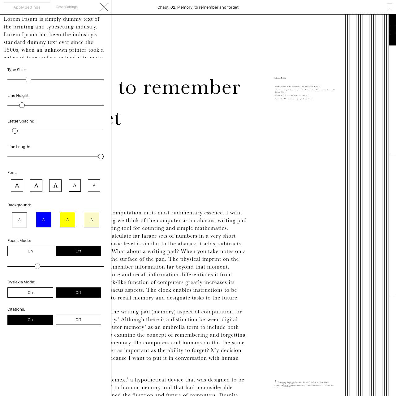 Poetic Computation. Ch 2: Memory: to remember and forget