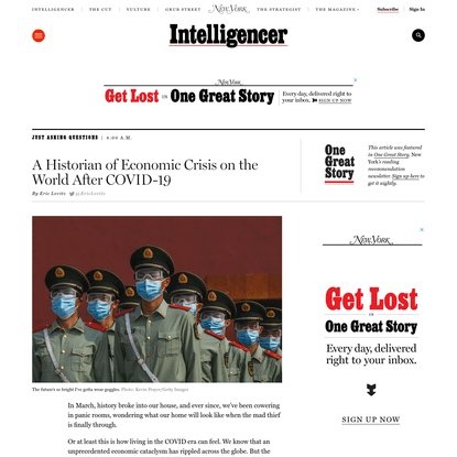 A Historian of Economic Crisis on the World After COVID-19