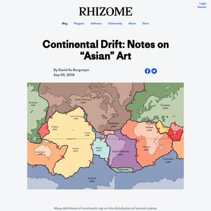 Continental Drift: Notes on "Asian" Art