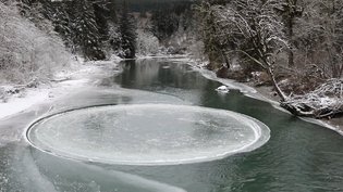 Ice Circle spinning on Middle Fork Snoqualmie River