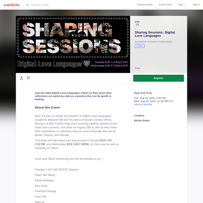 Sharing Sessions: Digital Love Languages