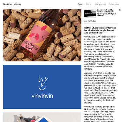 Nother Studio's identity for wine bar vinvinvin is simple, honest and a little bit silly - The Brand Identity