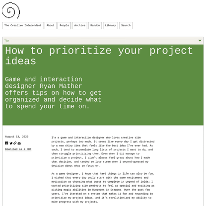 How to prioritize your project ideas