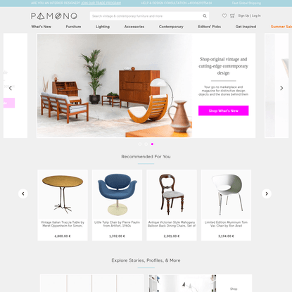 Vintage and Contemporary Furniture and Lighting Online