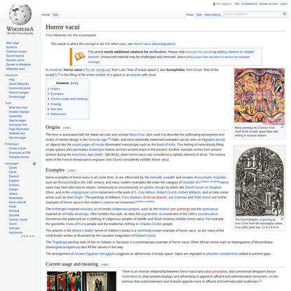 Horror vacui - Wikipedia