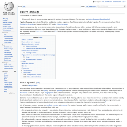 Pattern language - Wikipedia