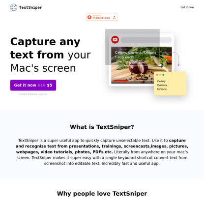 TextSniper - Capture any text from your Mac's screen
