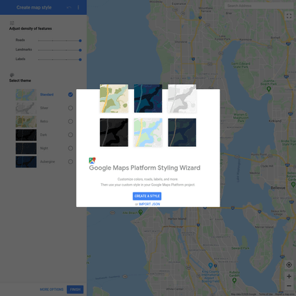 Styling Wizard: Google Maps APIs