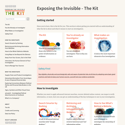 Exposing the Invisible - The Kit