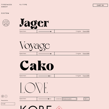 Typefaces - VJ-TYPE