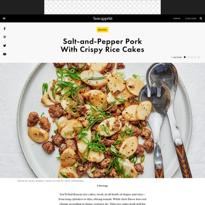 Salt-and-Pepper Pork With Crispy Rice Cakes Recipe
