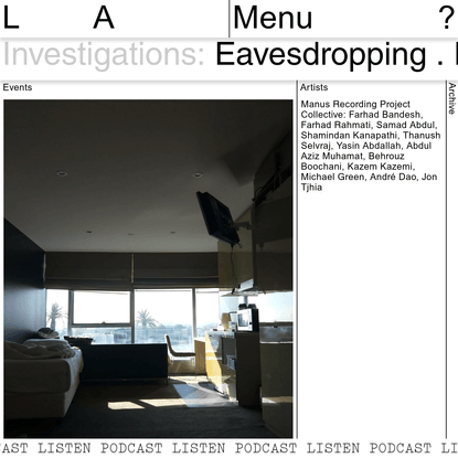 Manus Recording Project Collective: where are you today | Liquid Architecture