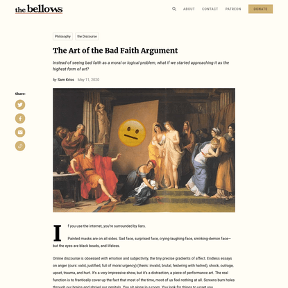 The Art of the Bad Faith Argument - The Bellows