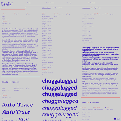 Free Font Library