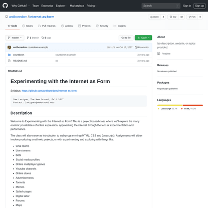 antiboredom/internet-as-form