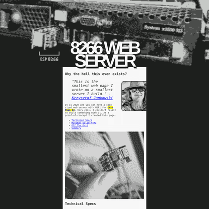 8266 - Smallest Server at Cyfrowy Nomada Network