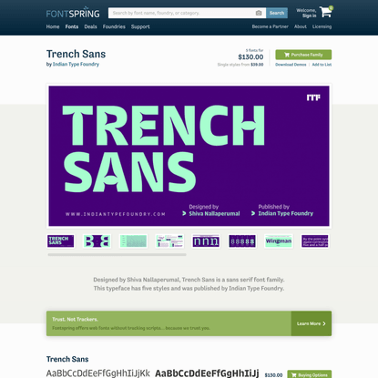 Trench Sans Font | Fontspring