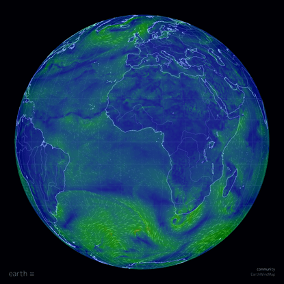 earth :: a global map of wind, weather, and ocean conditions