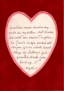 1962 Valentine from Louise Brooks to Jan Wahl
