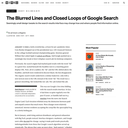 The Blurred Lines and Closed Loops of Google Search