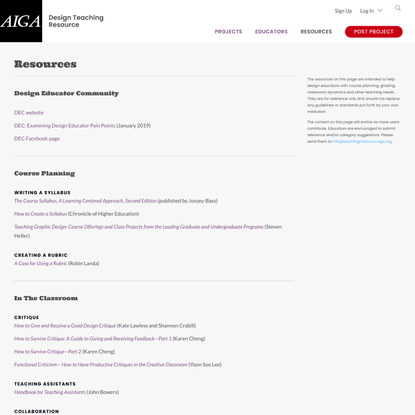 Resources – Design Teaching Resource