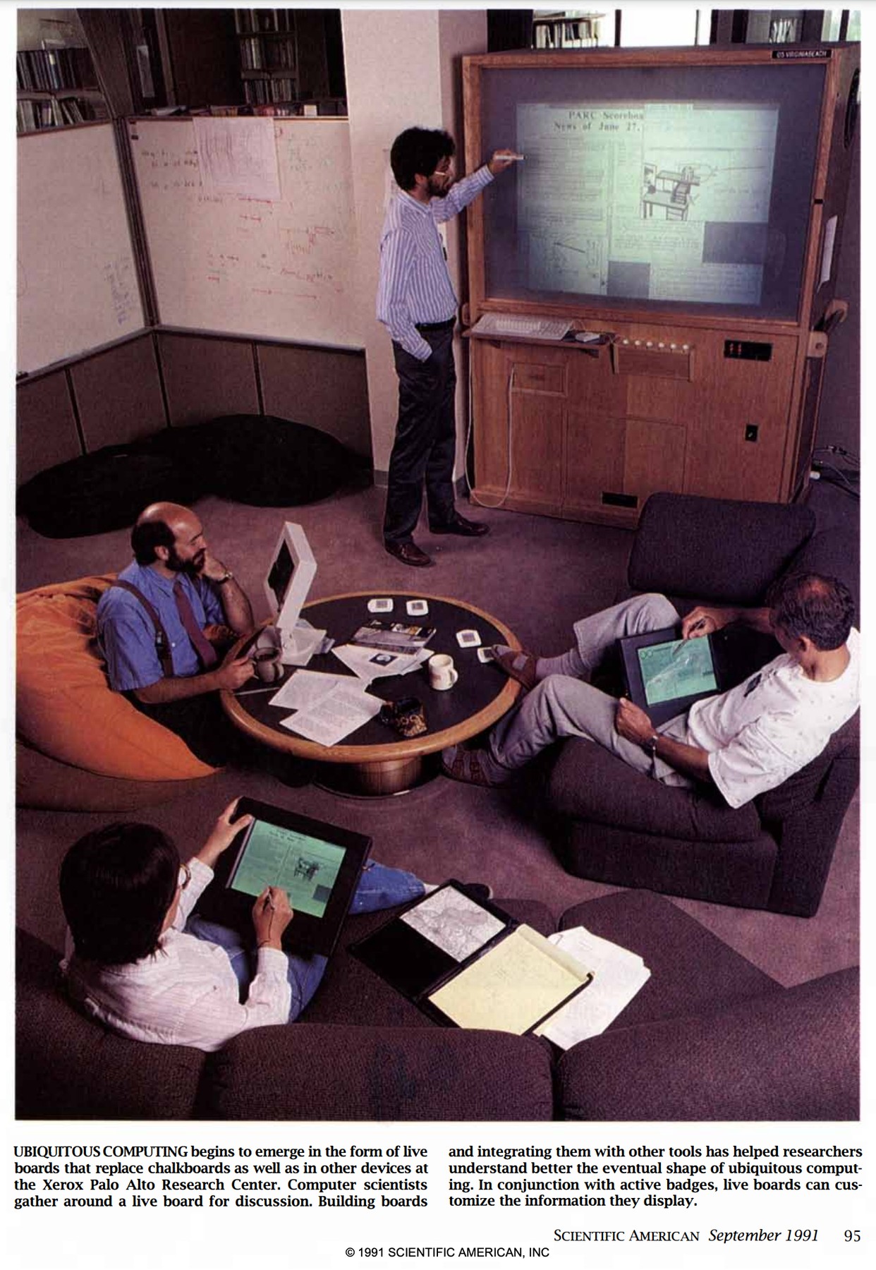 A meeting at the Xerox Palo Alto Research Center in 1991