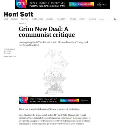 Grim New Deal: A communist critique