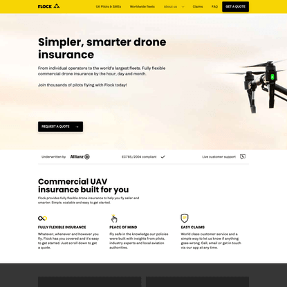 Flock Cover | Specialist Drone Insurance
