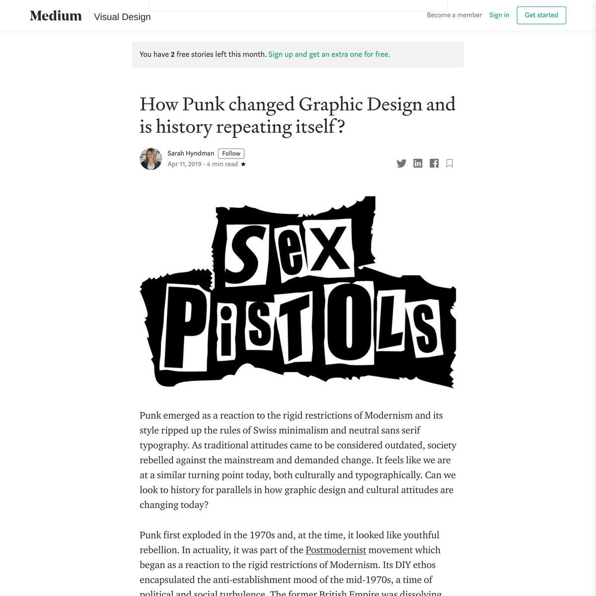 How Punk changed Graphic Design and is history repeating itself? | Are.na