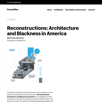 Reconstructions: Architectureand Blackness in America
