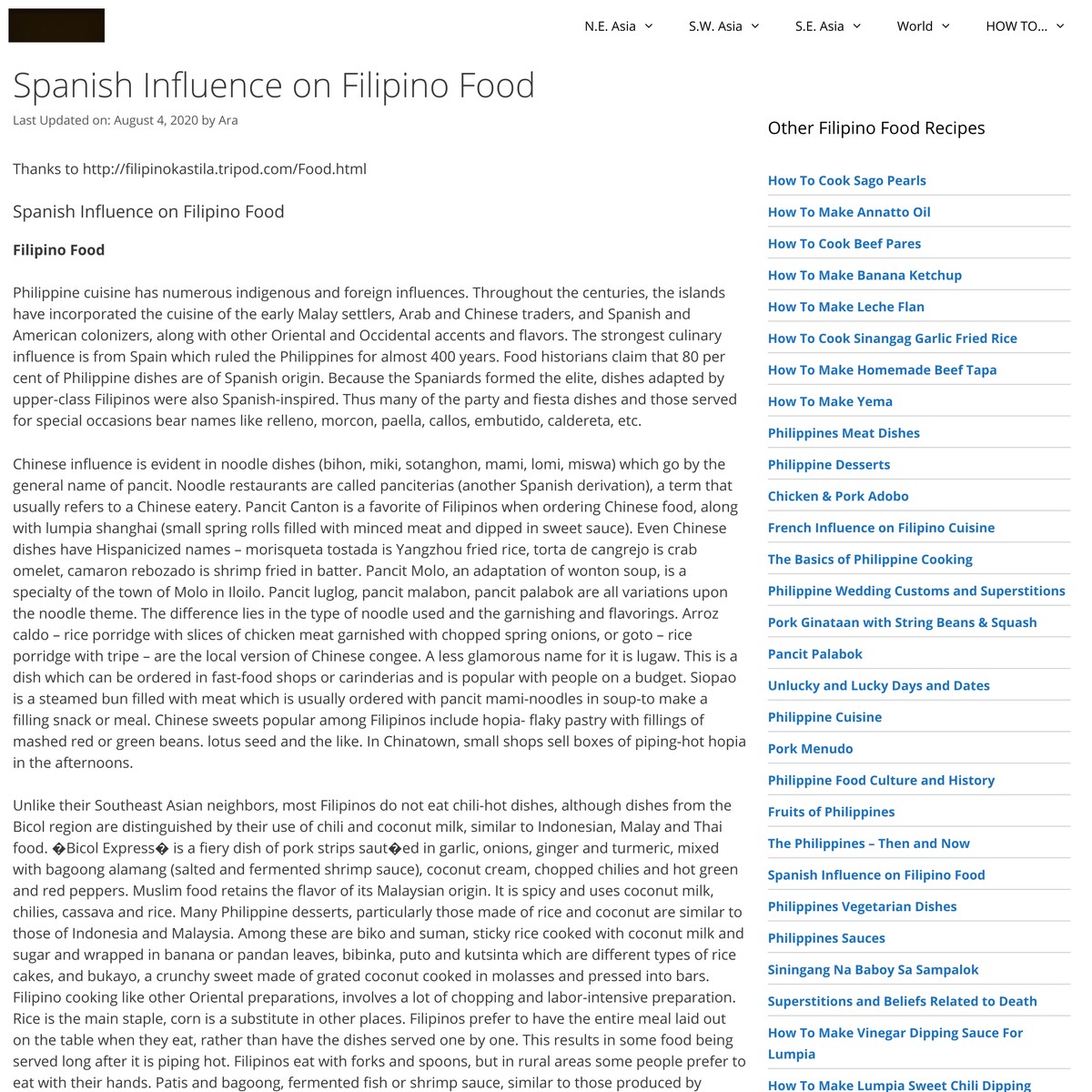 Spanish Influence on Filipino Food Asian Recipe — Are.na