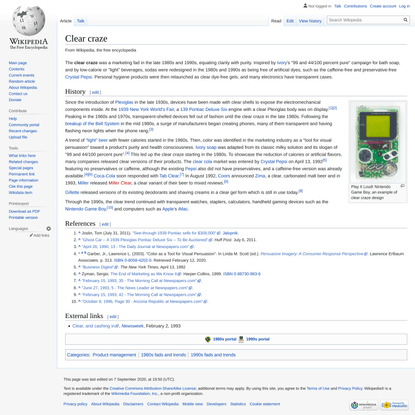 Clear craze - Wikipedia