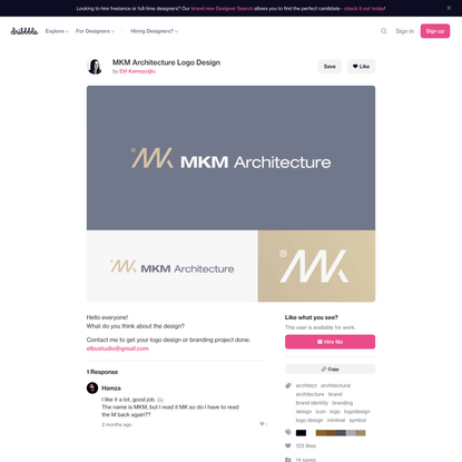 MKM Architecture Logo Design