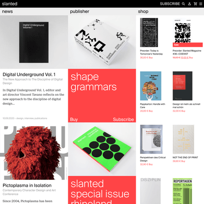 Slanted.de by Slanted Publishers - Design-News, Publisher, Shop - slanted