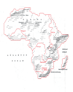 Typewriter map of Africa