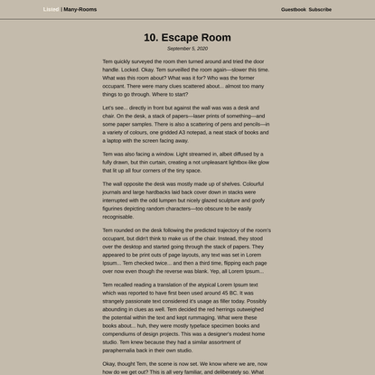10. Escape Room