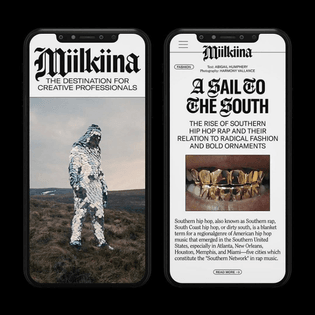 Visual identity and website for @miilkiina by @sometimes__always
