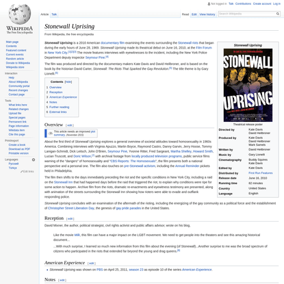 Stonewall Uprising - Wikipedia